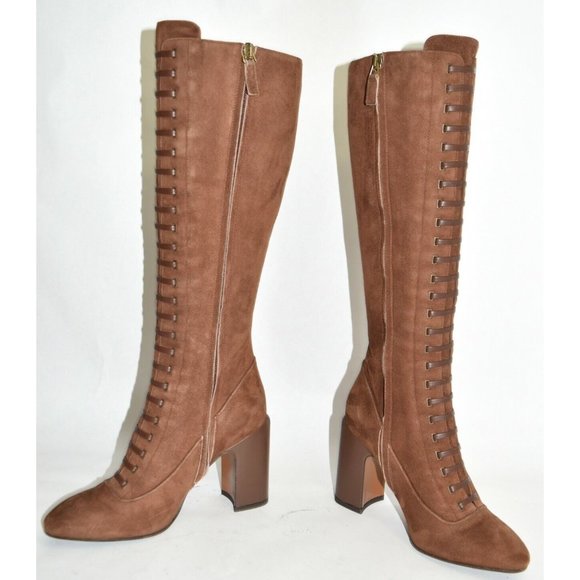 $900+ AQUATALIA Elenora Strap To-The-Knee Boot CASTAGNO BROWN 6.5 (M27) NICE!! - Picture 6 of 10